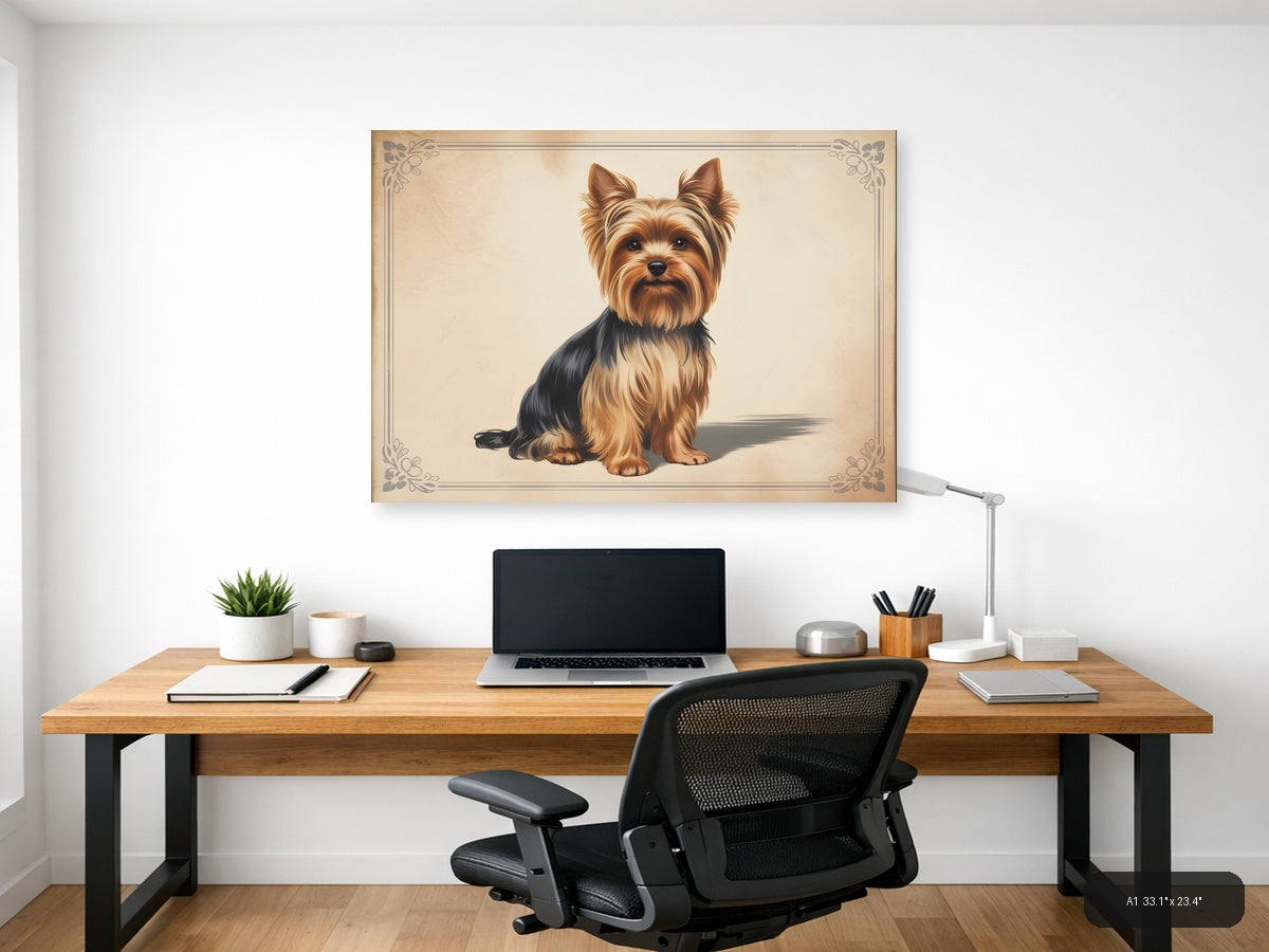 Vintage Shih Tzu Portrait - Classic Dog Wall Art — A1 / Office