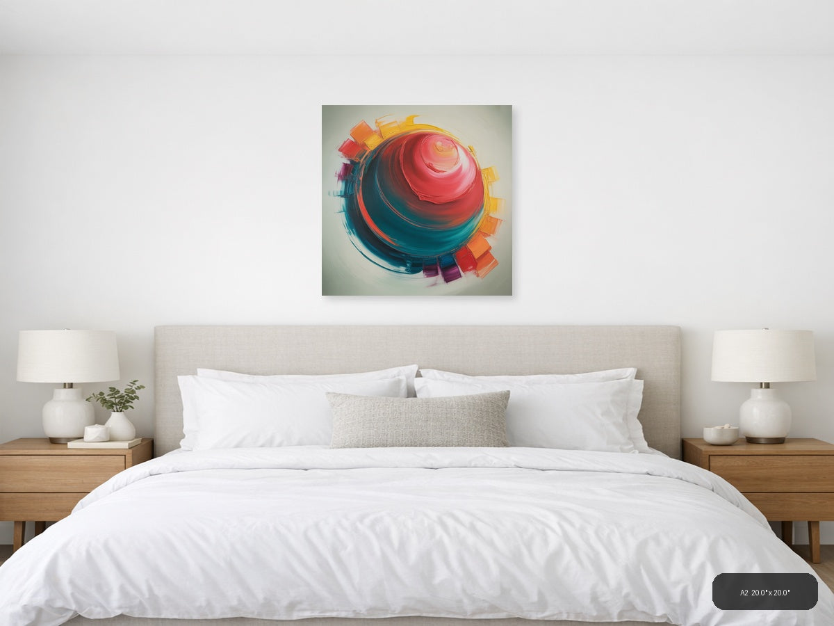 1970S — Abstract (Square) Canvas Print | Abstract Wall Art | A4 A3 A2 A1 — A2 / Bedroom