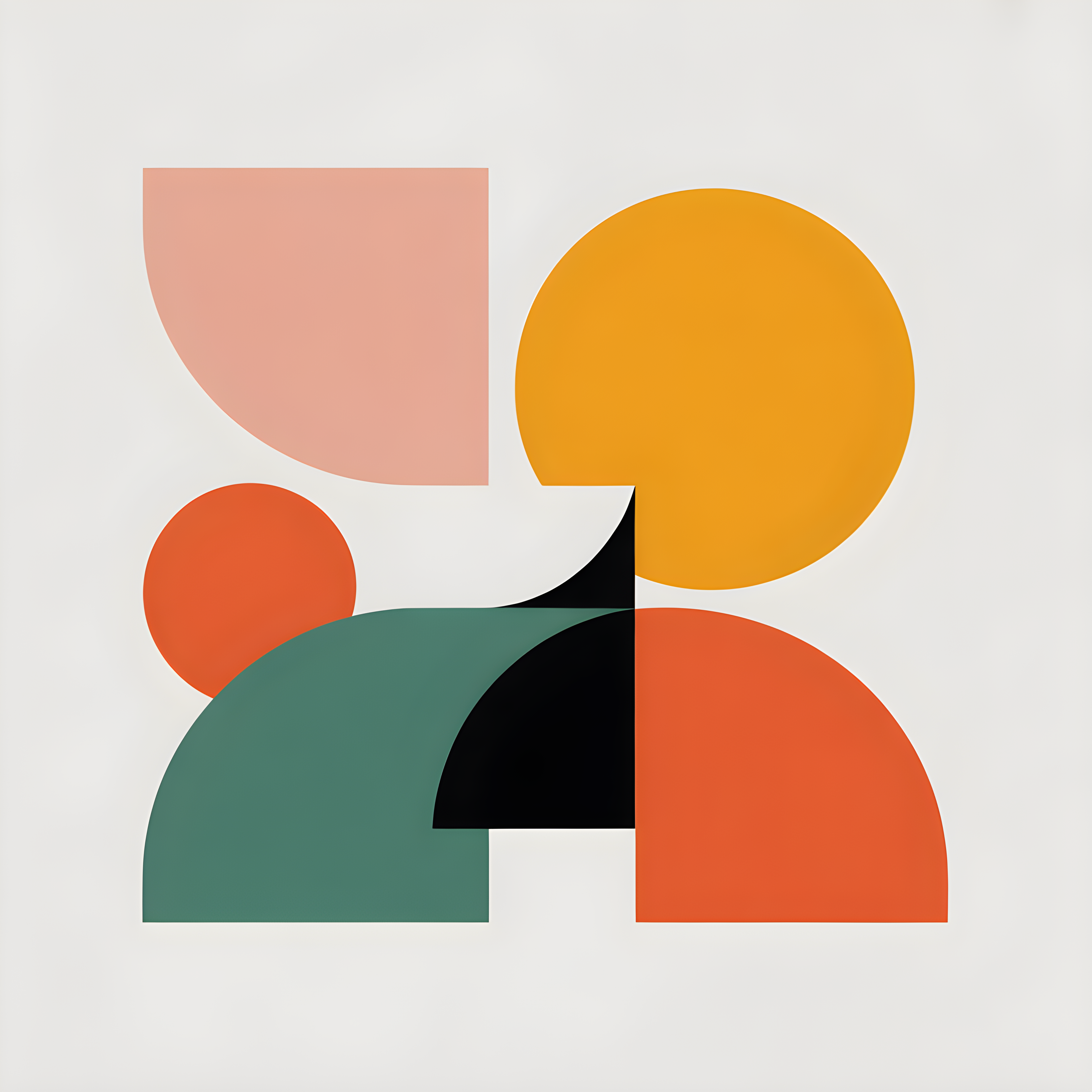Minimalist Abstract Geometric Shapes Colorful Wall Art