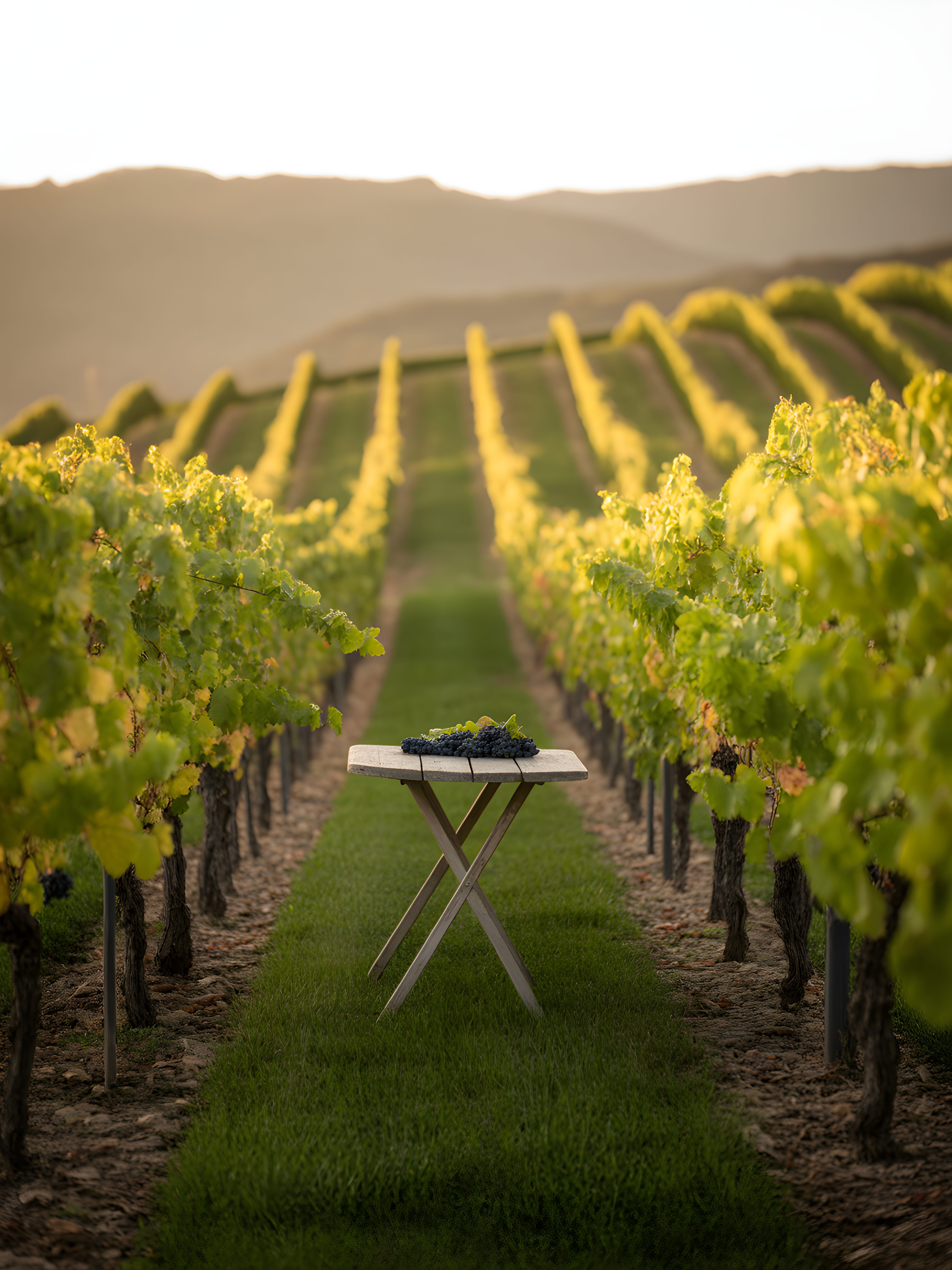 Vineyard Harvest Minimalist Portrait Wall Art