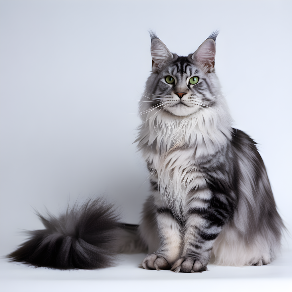 Gray Tabby Cat Portrait Minimalist Wall Art