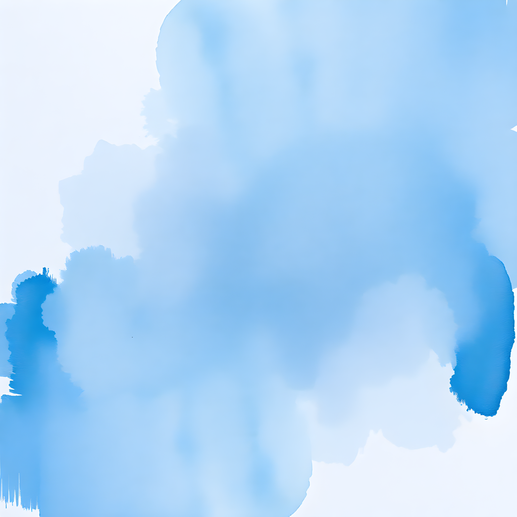 Abstract Blue Watercolor Cloud Formation Wall Art