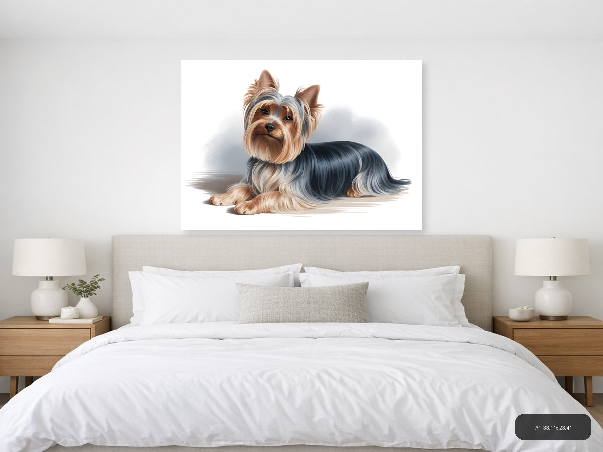 Shih Tzu Puppy Portrait Minimalist Wall Art — A1 / Bedroom