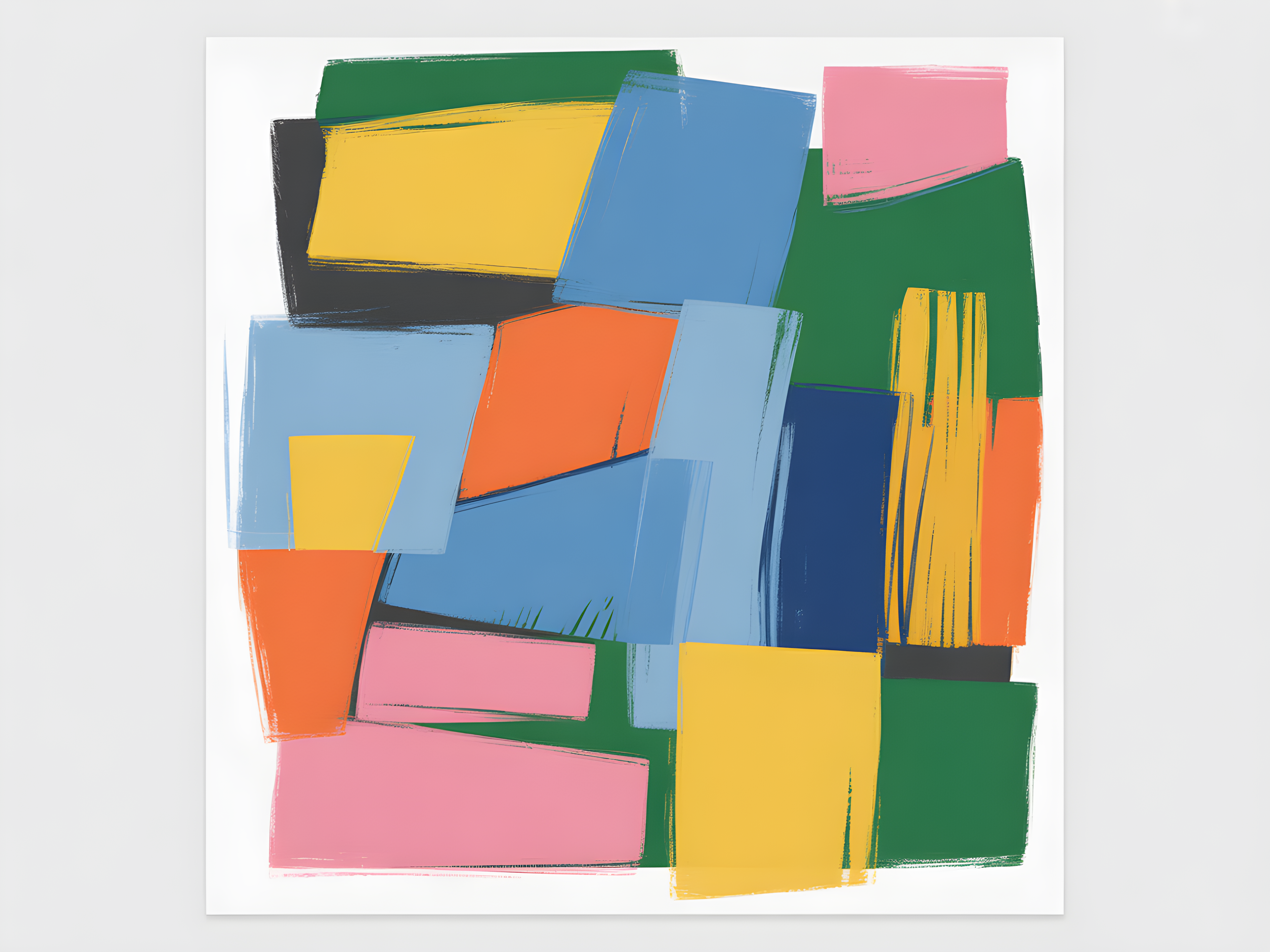 Colorful Abstract Geometric Shapes Canvas Wall Art