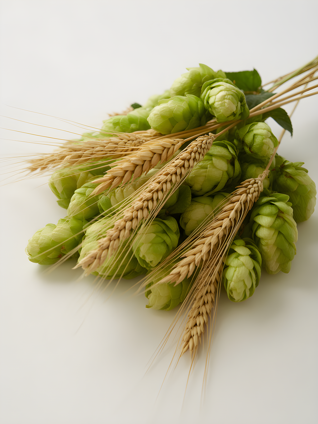 Hops and Wheat Minimalist Botanical Wall Art