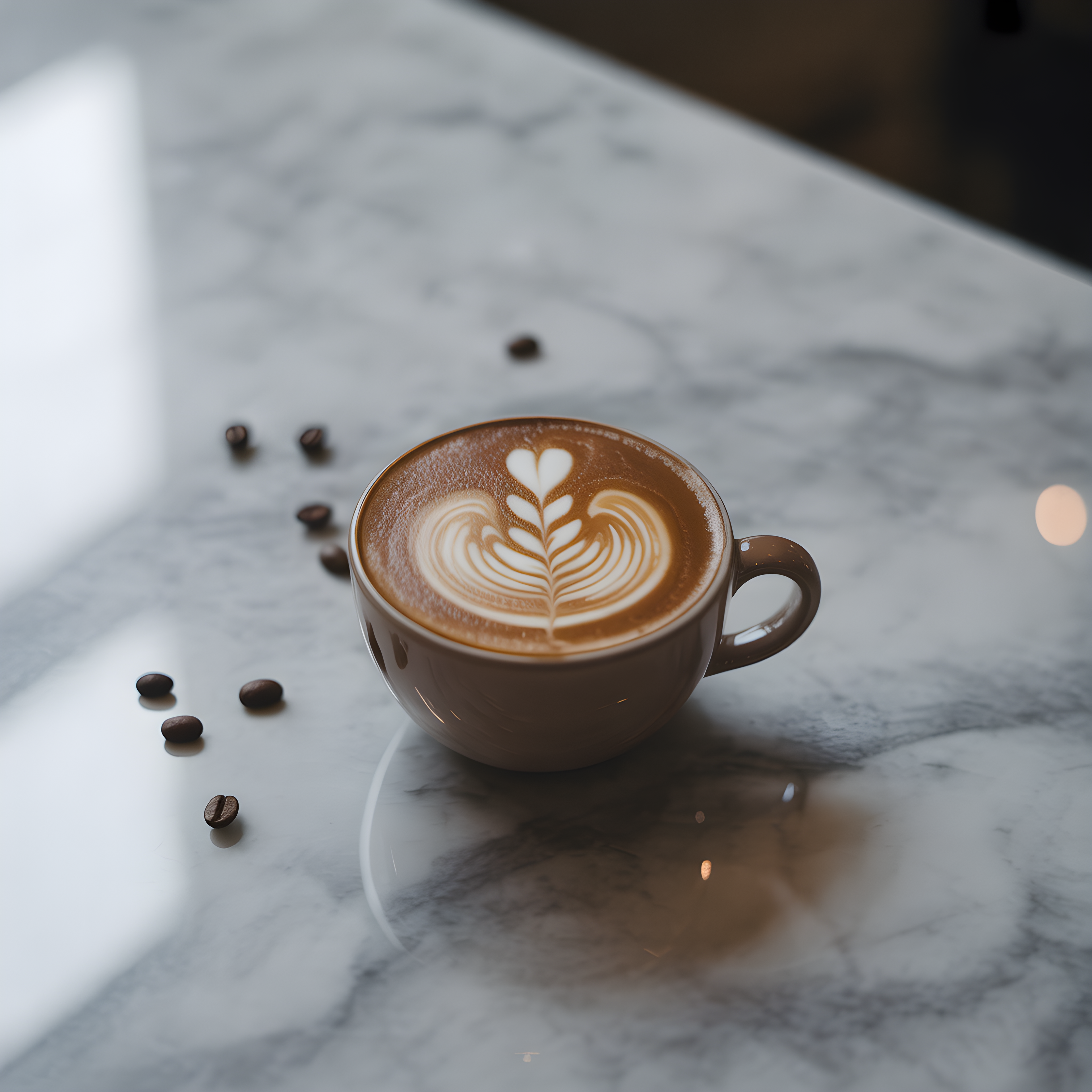 Minimalist Latte Art Coffee Cup Wall Art