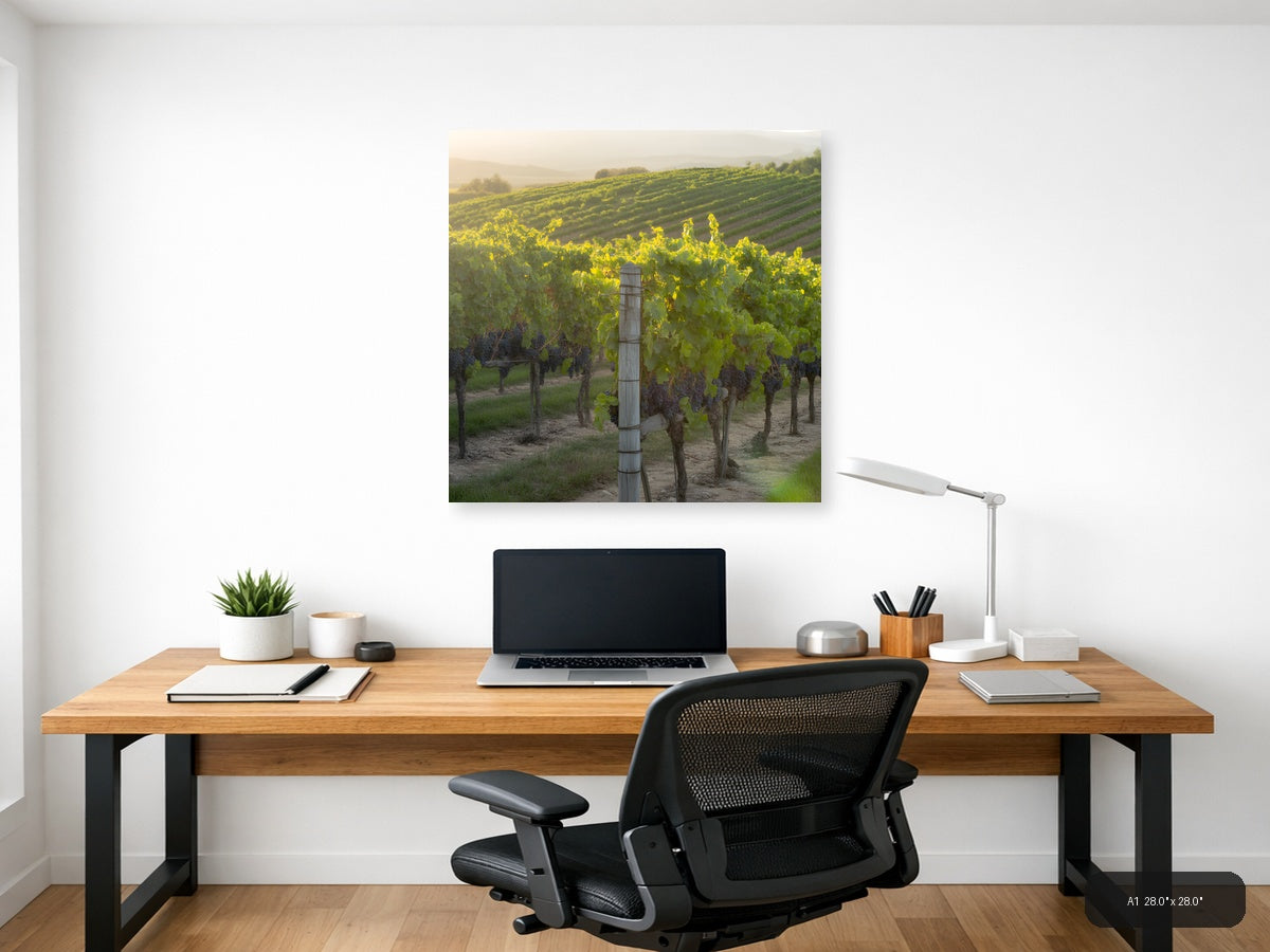 Wine — Minimalist (Square) Canvas Print | Minimalist Wall Art | A4 A3 A2 A1 — A1 / Office