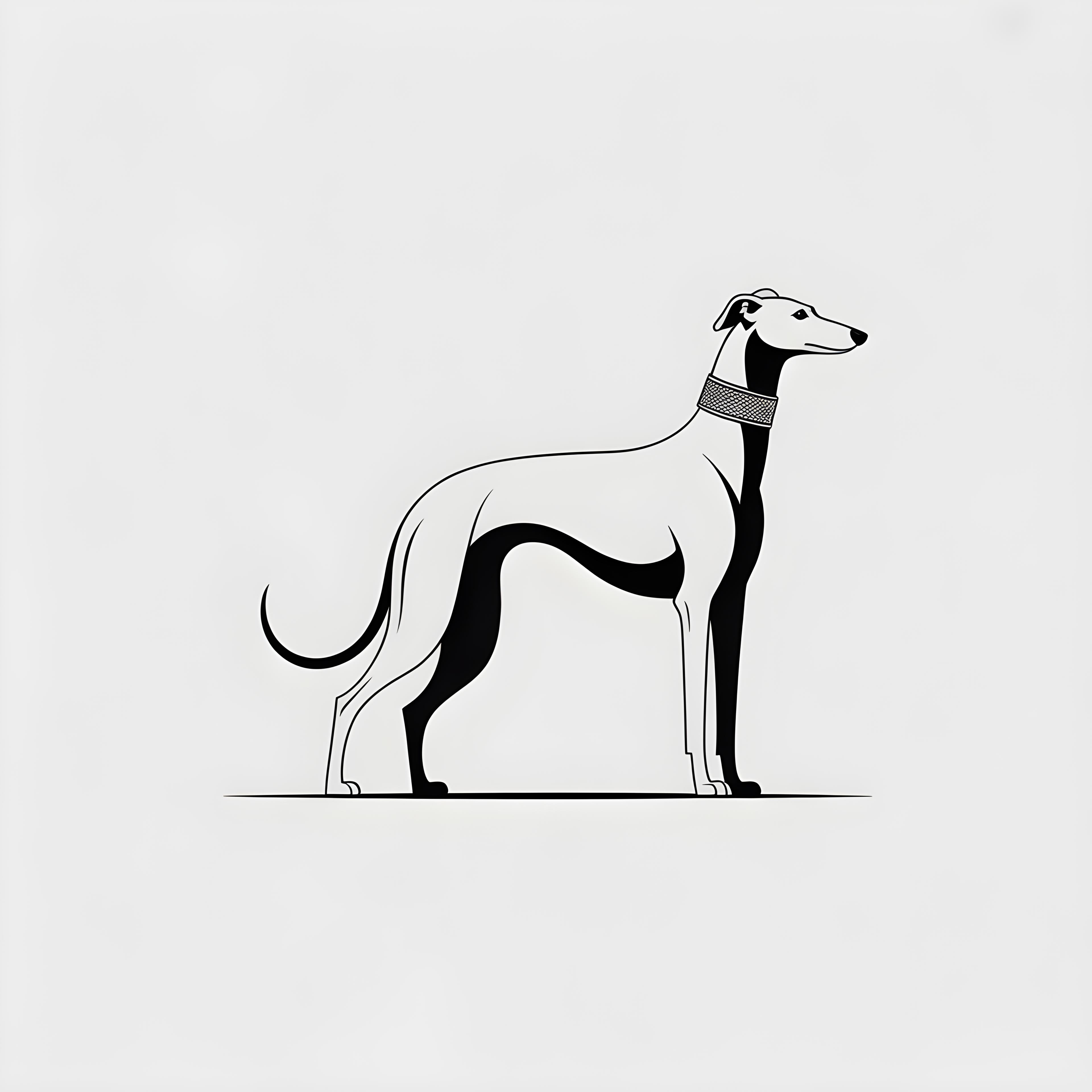 Minimalist Greyhound Line Drawing Wall Art