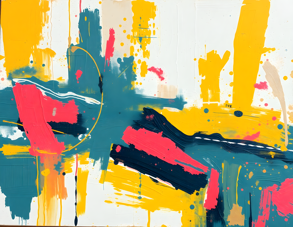 Vibrant Abstract Expressionist Landscape Wall Art