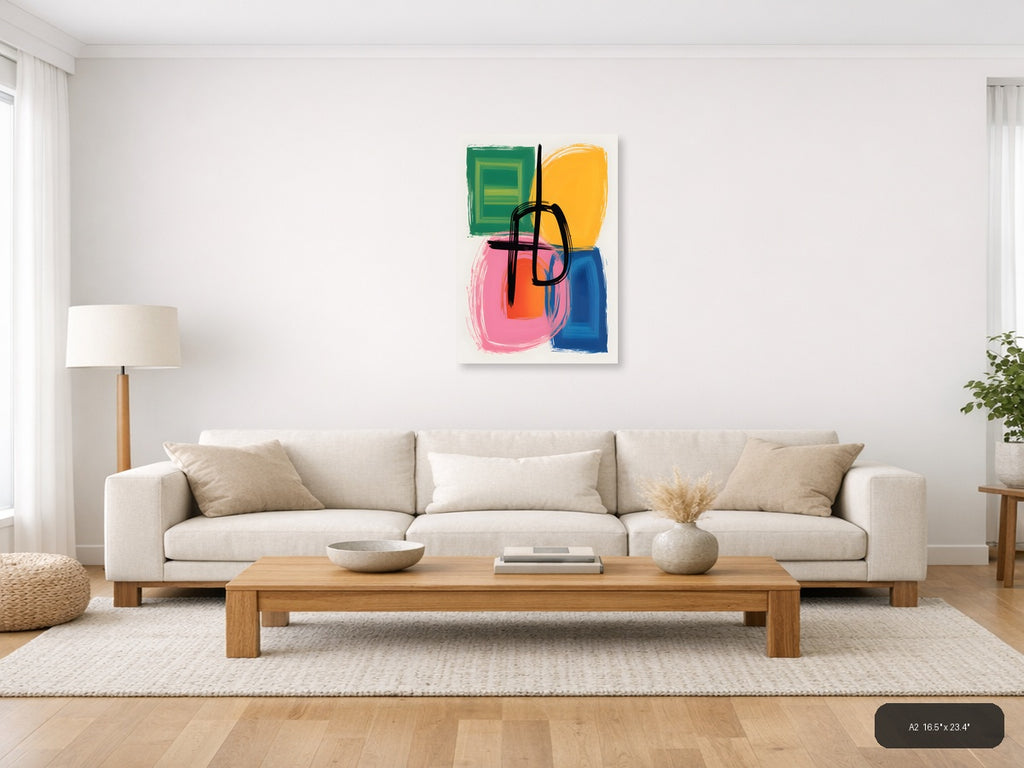 Thankful — Abstract (Portrait) Canvas Print | Abstract Wall Art | A4 A3 A2 A1 — A2 / Living Room