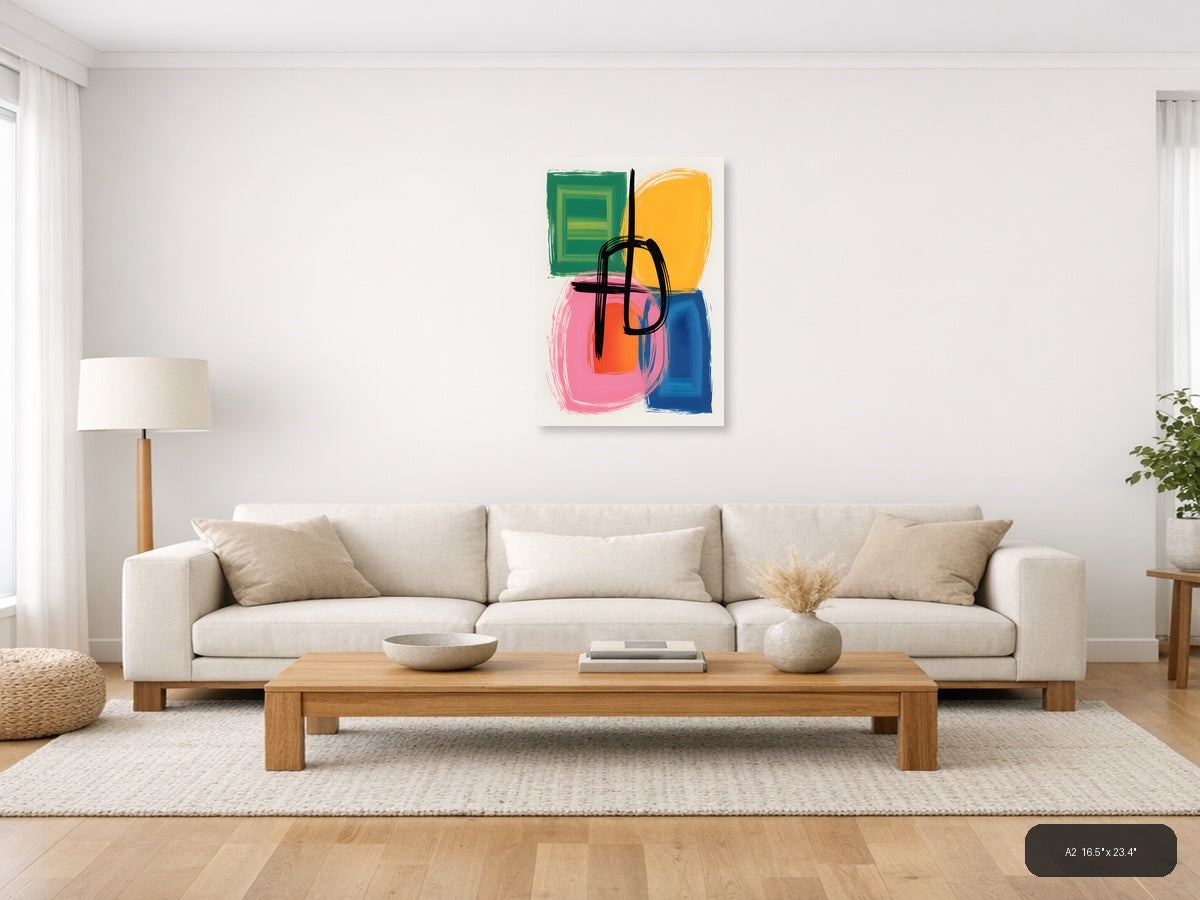 Thankful — Abstract (Portrait) Canvas Print | Abstract Wall Art | A4 A3 A2 A1 — A2 / Living Room