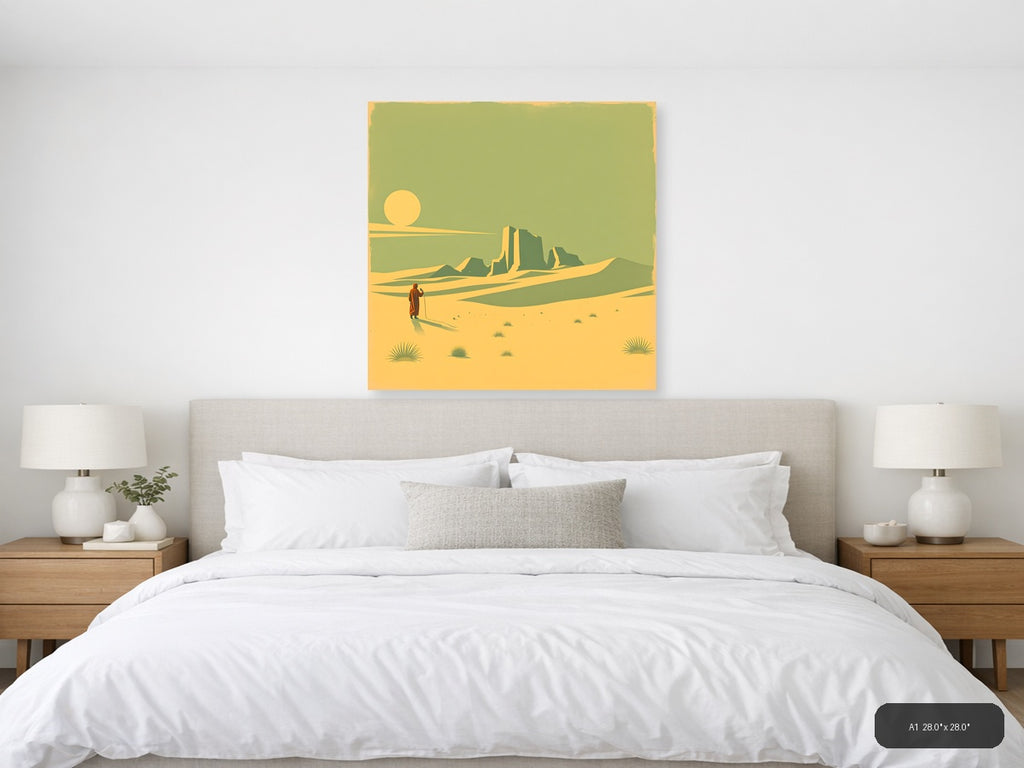 Desert Wanderer - Vintage Southwestern Wall Art — A1 / Bedroom