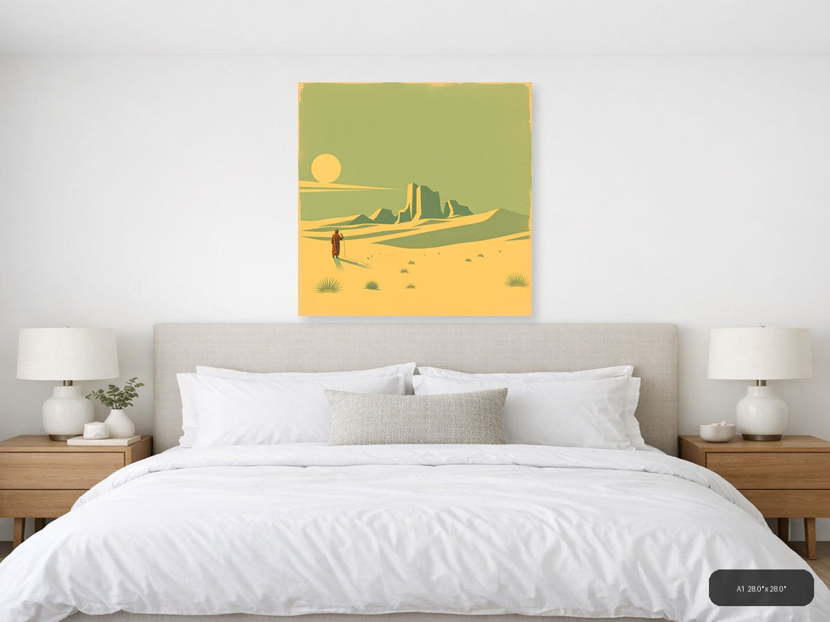 Desert Wanderer - Vintage Southwestern Wall Art — A1 / Bedroom