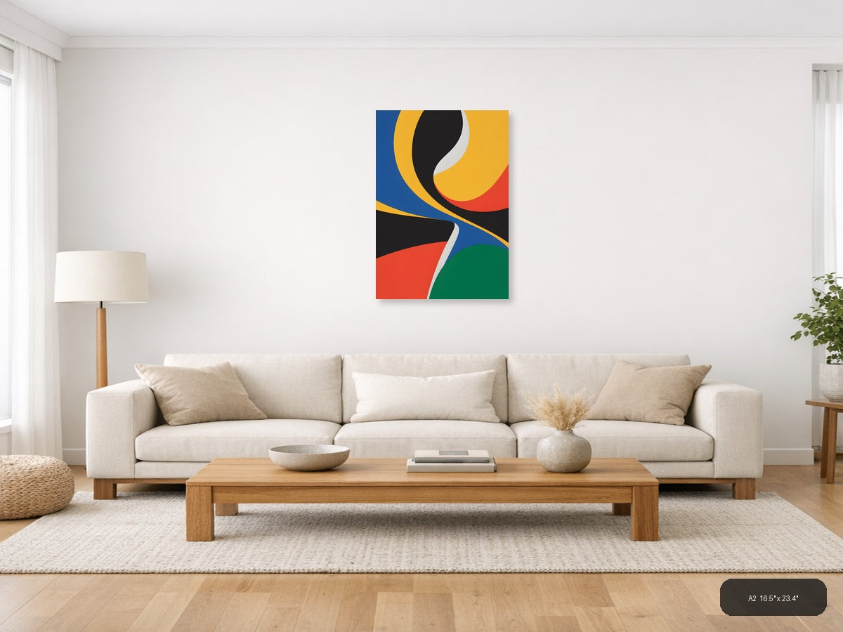 Abstract Geometric Circles Photography Wall Art — A2 / Living Room