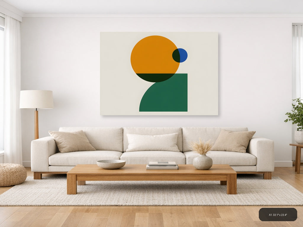 Minimalist Abstract Geometric Shapes Wall Art — A1 / Living Room