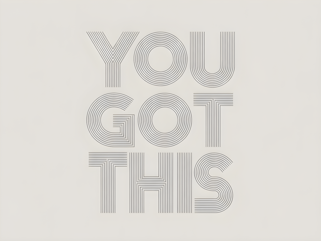 You Got This Motivational Line Art Typography Wall Art
