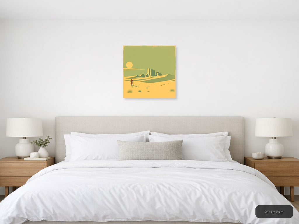 Desert Wanderer - Vintage Southwestern Wall Art — A3 / Bedroom
