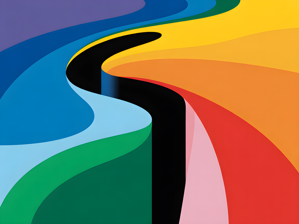 Colorful Abstract Waves Modern Photography Wall Art