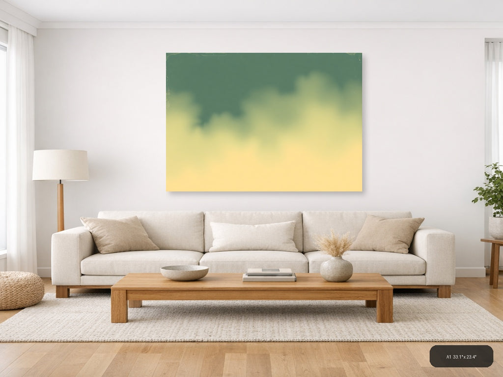 Vintage Sunset Sky Gradient Landscape Wall Art — A1 / Living Room