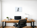 Siberian Husky Portrait - Minimalist Black & White Wall Art — A4 / Office