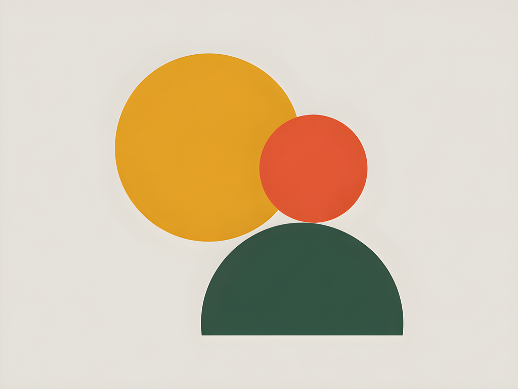 Minimalist Geometric Circles Abstract Wall Art