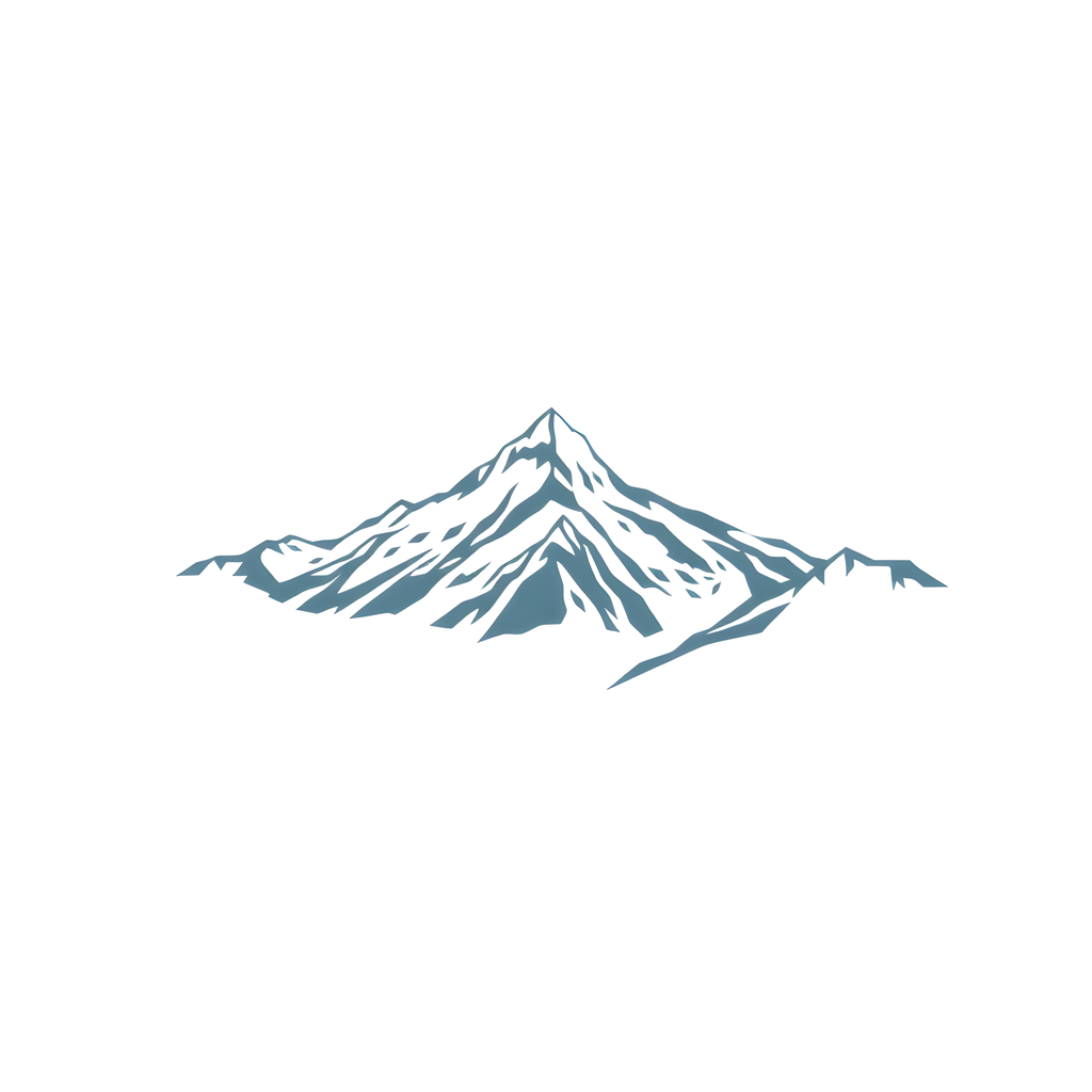 Minimalist Snow-Capped Mountain Peak Wall Art