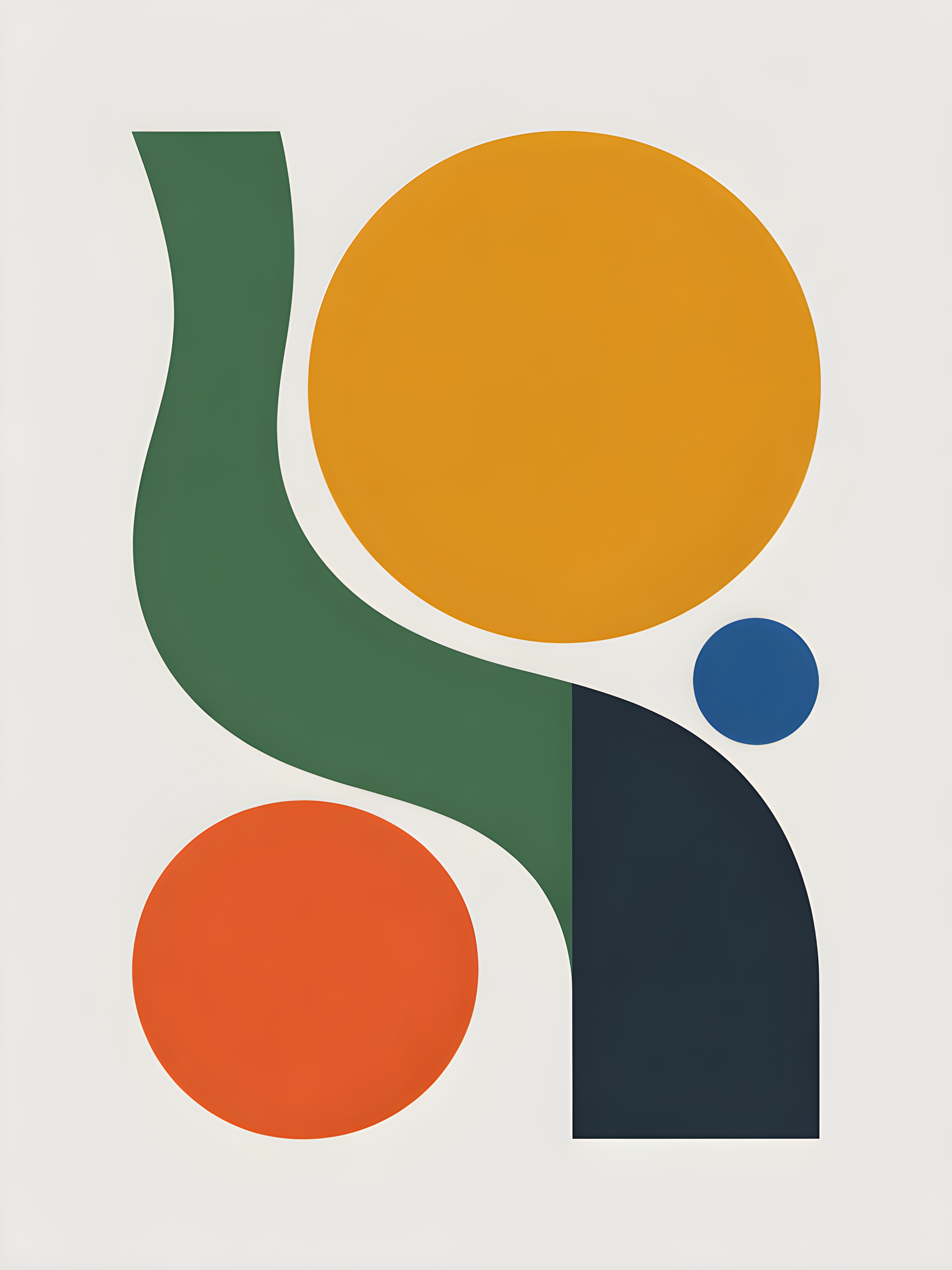 Minimalist Abstract Geometric Shapes Circles Wall Art