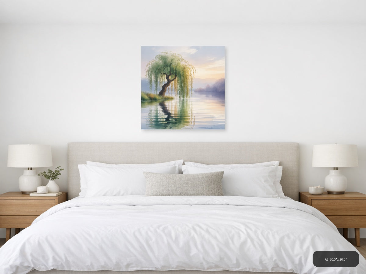 Mystical — Watercolor (Square) Canvas Print | Watercolor Wall Art | A4 A3 A2 A1 — A2 / Bedroom