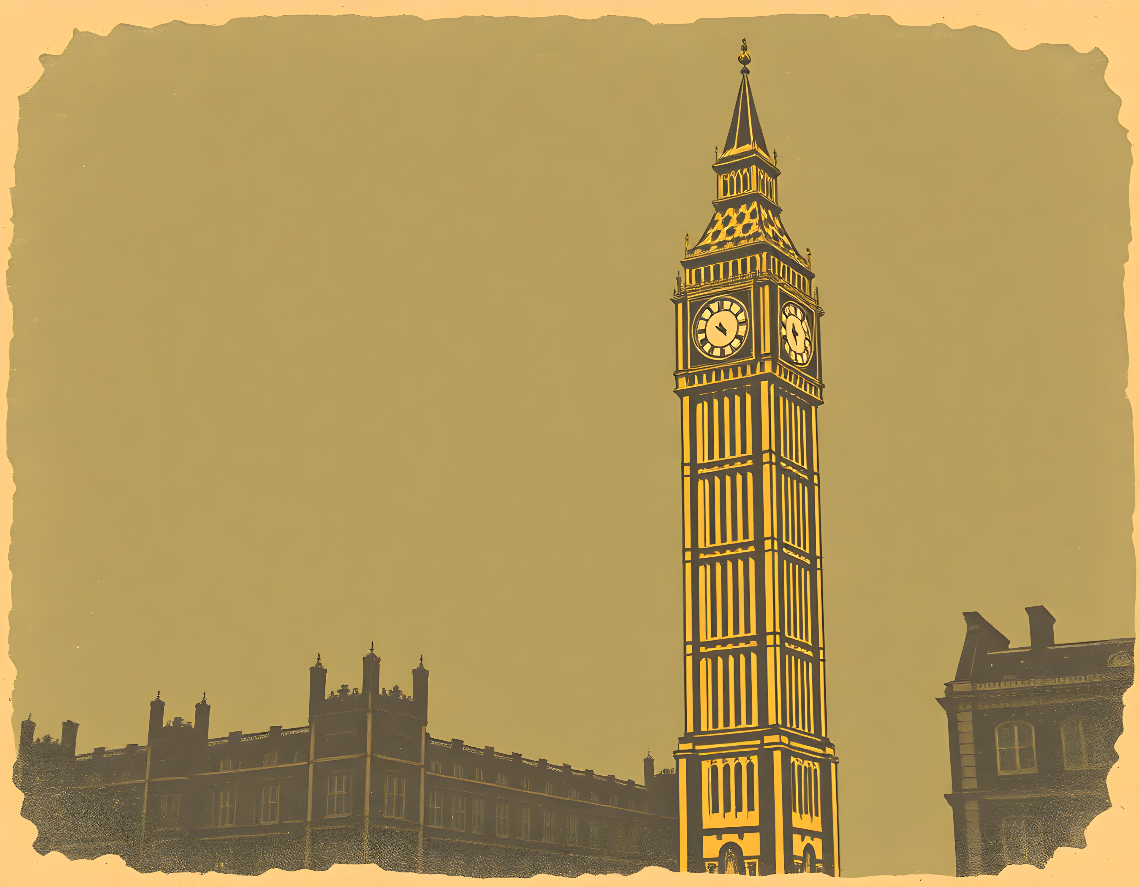 Vintage Big Ben London Clock Tower Wall Art