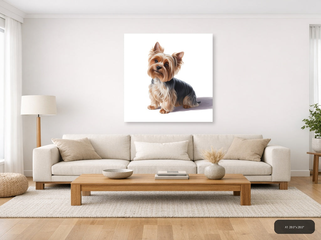 Shih Tzu Dog Portrait Minimalist Wall Art — A1 / Living Room