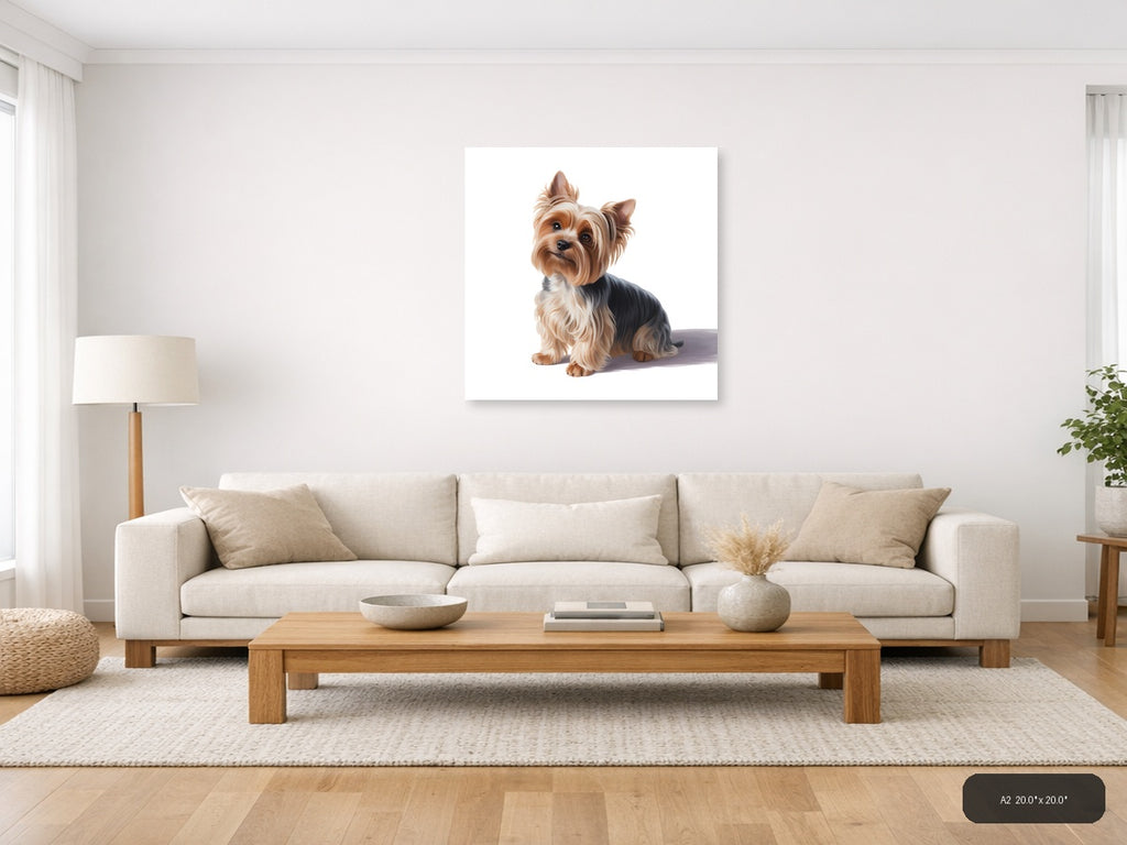 Shih Tzu Dog Portrait Minimalist Wall Art — A2 / Living Room