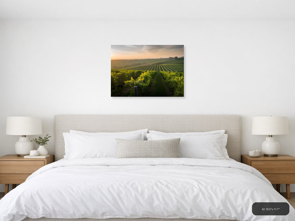 Wine — Photography (Landscape) Canvas Print | Photography Wall Art | A4 A3 A2 A1 — A3 / Bedroom