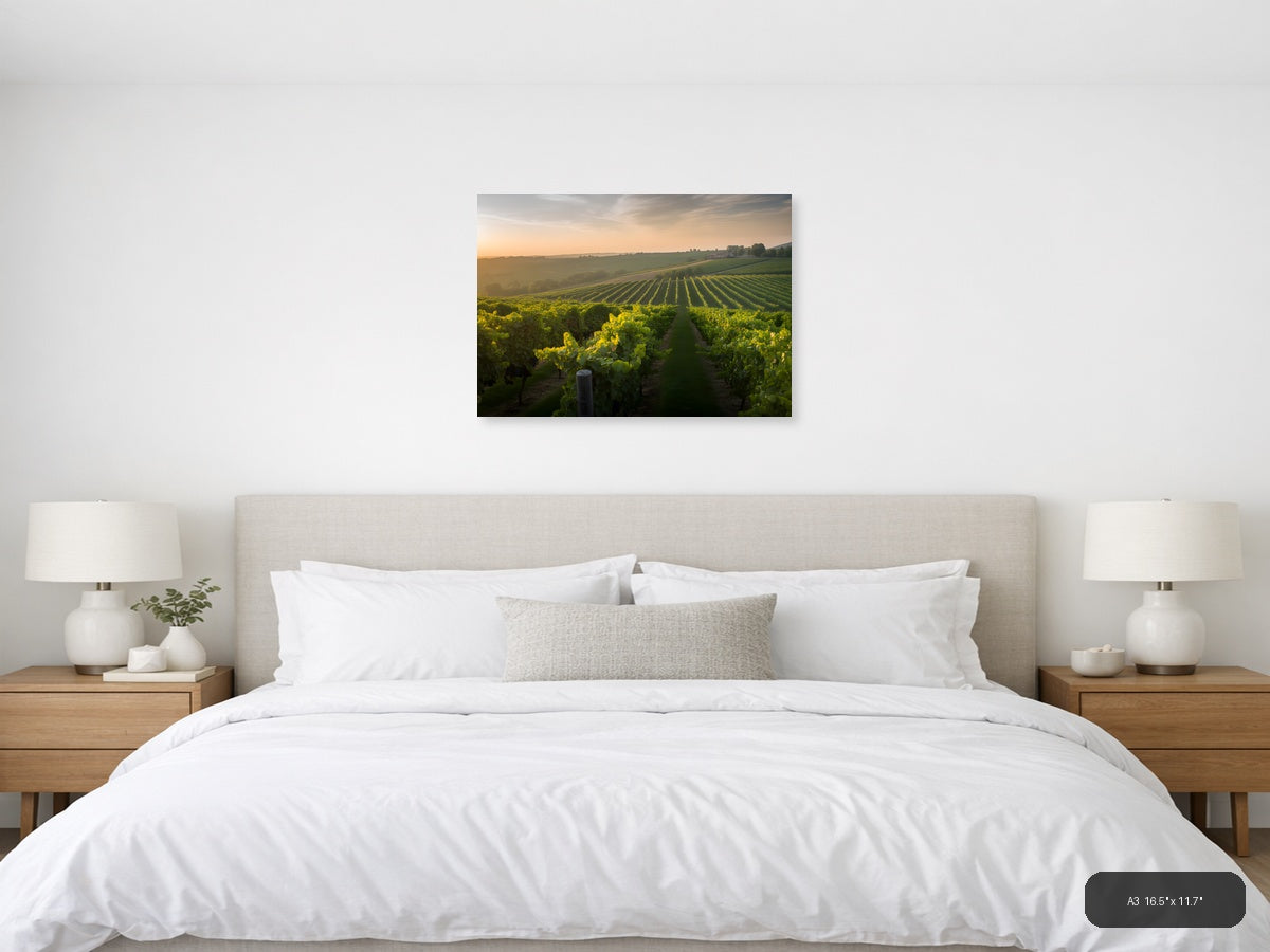 Wine — Photography (Landscape) Canvas Print | Photography Wall Art | A4 A3 A2 A1 — A3 / Bedroom