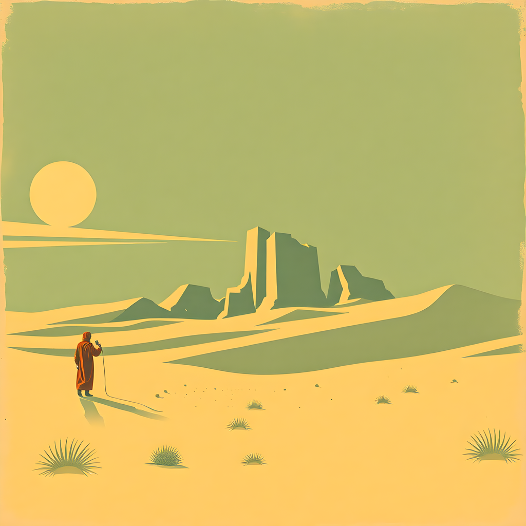 Desert Wanderer - Vintage Southwestern Wall Art