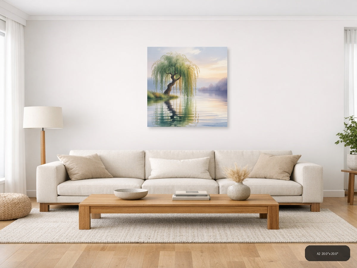 Mystical — Watercolor (Square) Canvas Print | Watercolor Wall Art | A4 A3 A2 A1 — A2 / Living Room