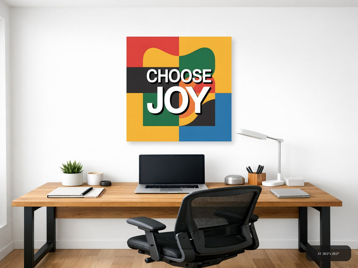Choose Joy Colorful Geometric Photography Wall Art — A1 / Office