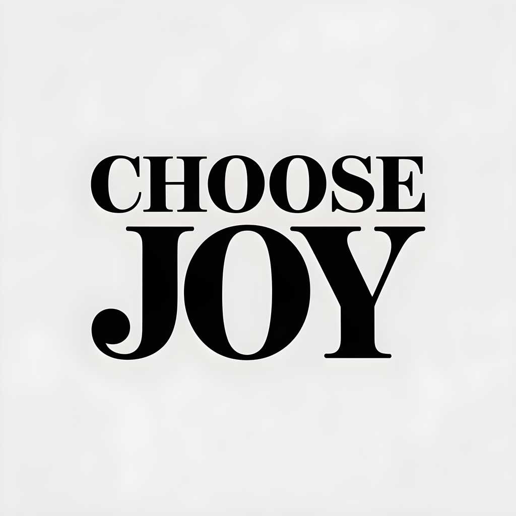 Choose Joy Minimalist Typography Black Wall Art