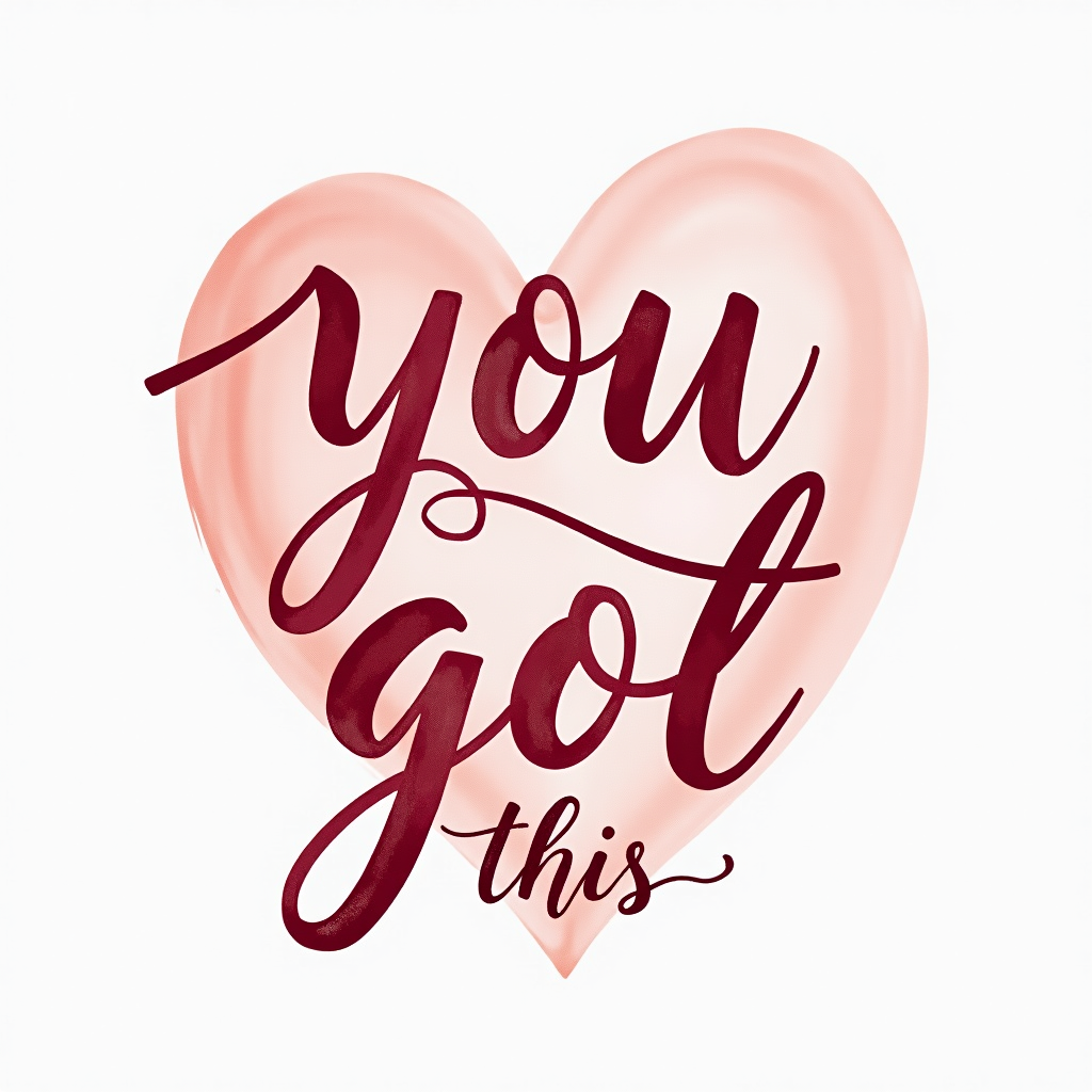 You Got This Watercolor Heart Motivational Wall Art