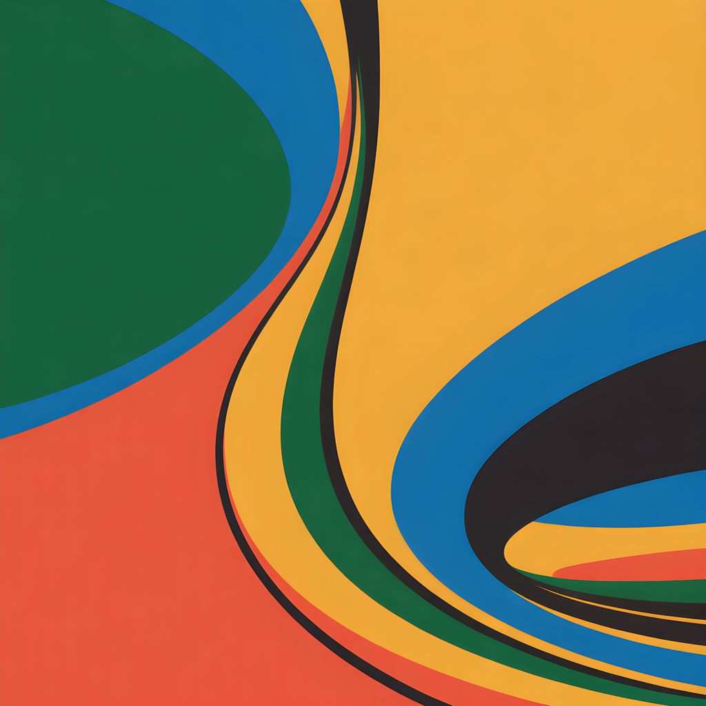 Colorful Abstract Wave Layers Photography Wall Art