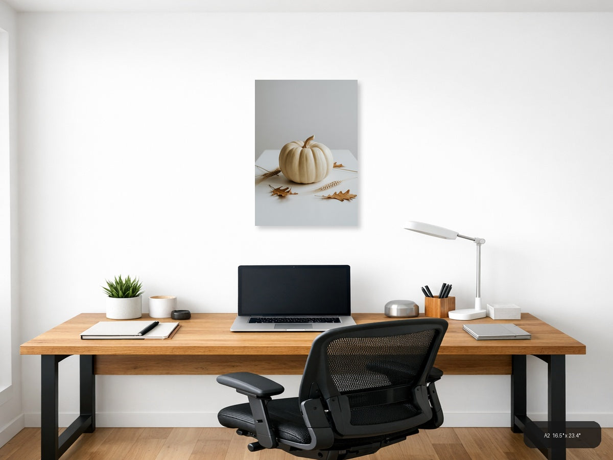 Autumn Decor — Minimalist (Portrait) Canvas Print | Minimalist Wall Art | A4 A3 A2 A1 — A2 / Office