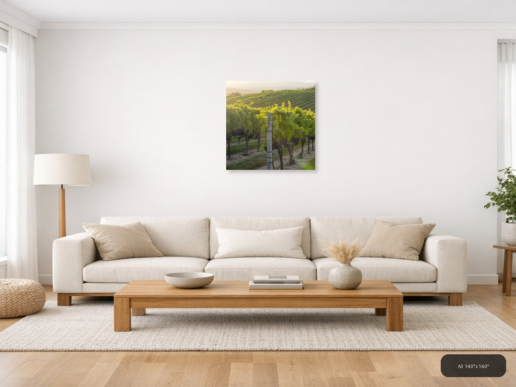 Wine — Minimalist (Square) Canvas Print | Minimalist Wall Art | A4 A3 A2 A1 — A3 / Living Room