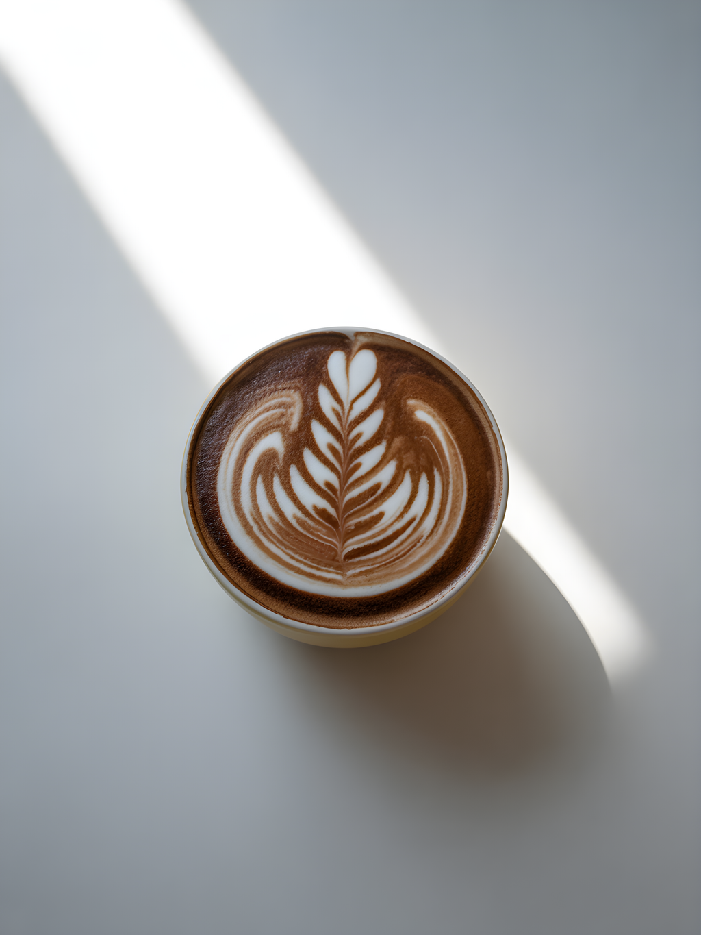Latte Art Coffee Cup Minimalist Wall Art