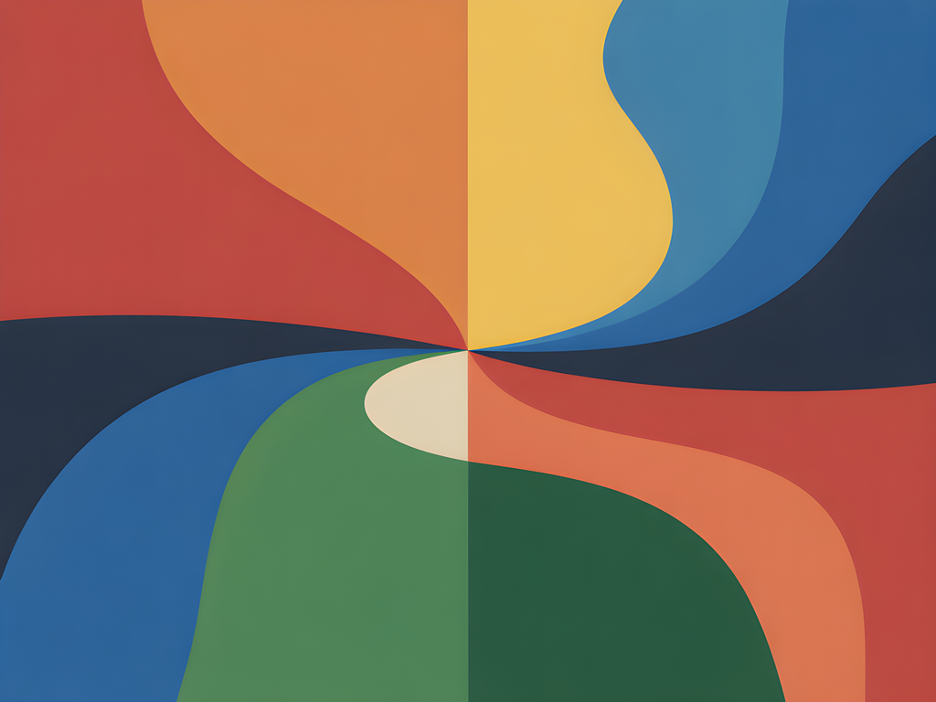Colorful Abstract Flowing Shapes Photography Wall Art