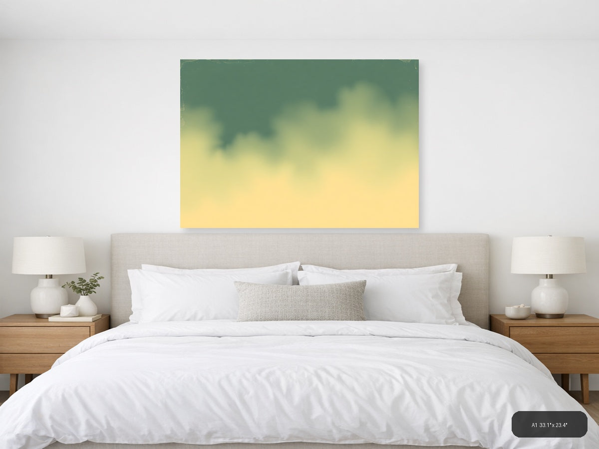Vintage Sunset Sky Gradient Landscape Wall Art — A1 / Bedroom