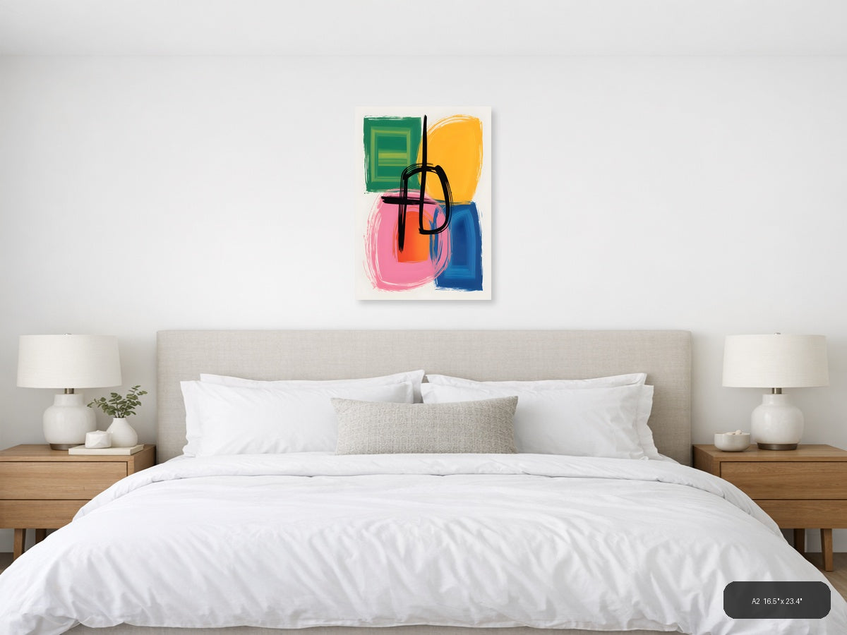 Thankful — Abstract (Portrait) Canvas Print | Abstract Wall Art | A4 A3 A2 A1 — A2 / Bedroom