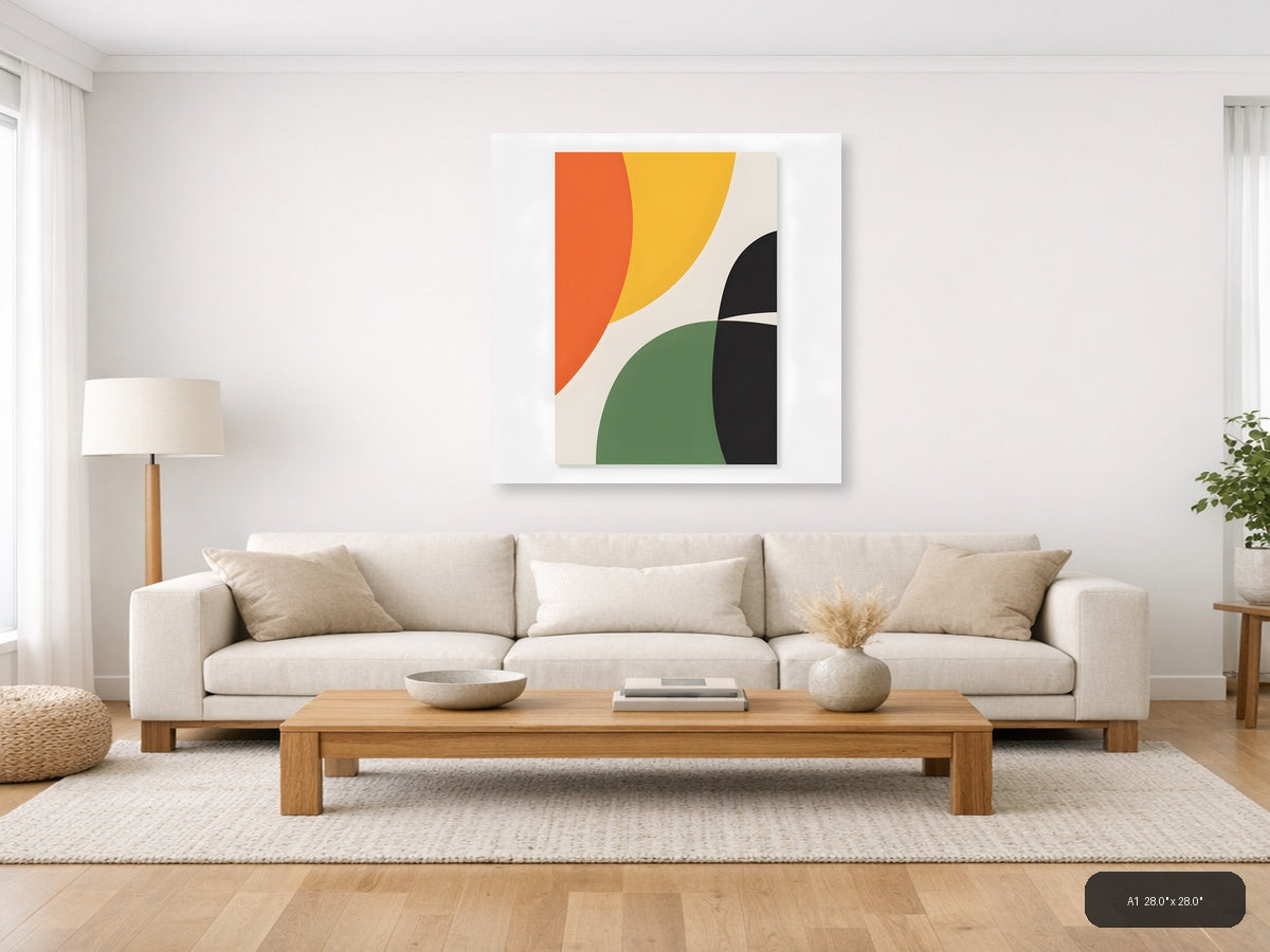 Minimalist Abstract Geometric Shapes Wall Art — A1 / Living Room