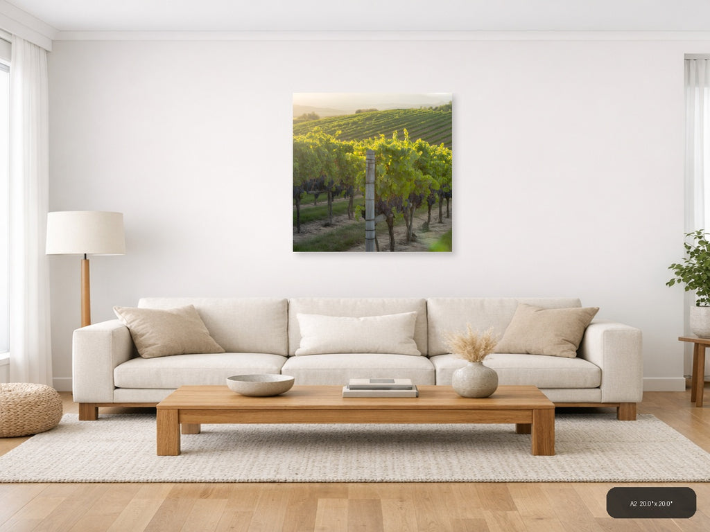 Wine — Minimalist (Square) Canvas Print | Minimalist Wall Art | A4 A3 A2 A1 — A2 / Living Room