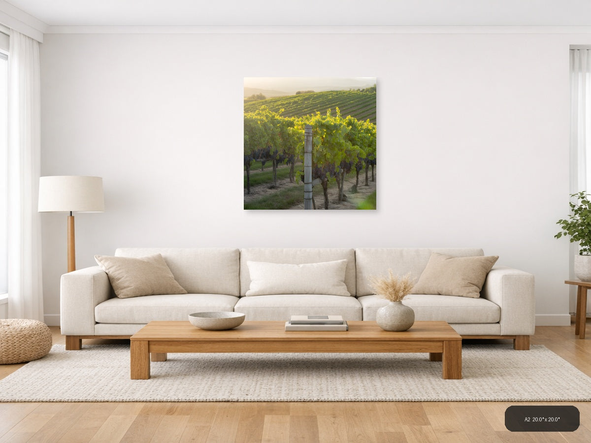 Wine — Minimalist (Square) Canvas Print | Minimalist Wall Art | A4 A3 A2 A1 — A2 / Living Room