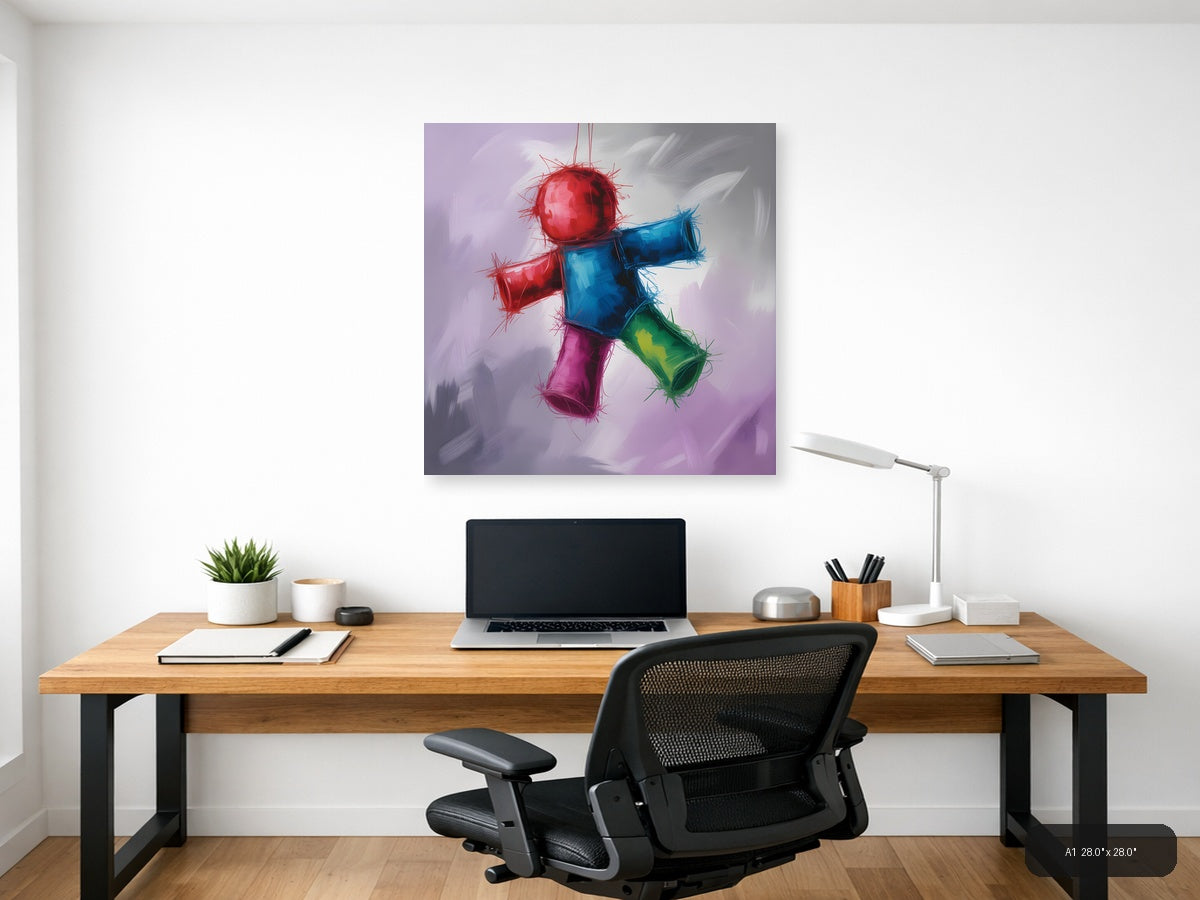 Colorful Abstract Geometric Shapes Modern Wall Art — A1 / Office