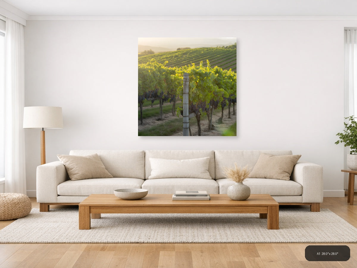 Wine — Minimalist (Square) Canvas Print | Minimalist Wall Art | A4 A3 A2 A1 — A1 / Living Room